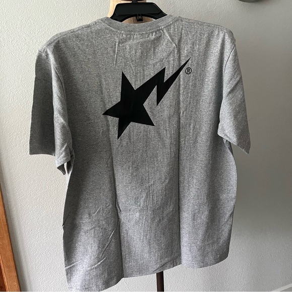 BATHING APE sz L Gray Tee BAPESTA Tshirt Short Sleeve BAPE Japan - Picture 6 of 9